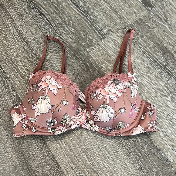 Victoria's Secret Pink Satin Bra 32C - Picture 1 of 4